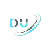 du brev logotyp kreativ design. du unik design. vektor