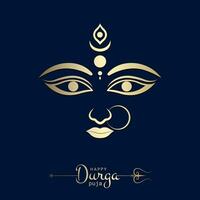 Lycklig durga puja illustrationer, durga ansikte, subh navratri, Dussehra vektor