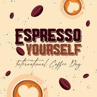 International Tag von Kaffee Sozial Medien Post Banner vektor