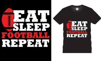 äta sömn fotboll upprepa typografi vektor grafisk t-shirt design.