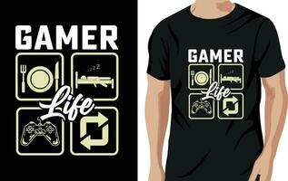 gaming t-shirt design vektor