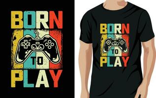 Spielen T-Shirt Design Vektor