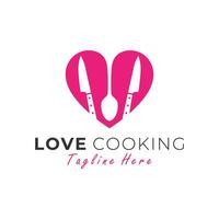 Kochen Liebe Vektor Illustration Logo