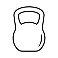 Kettlebell Linie Symbol. Gewicht Symbol, Ausbildung Ausrüstung eben Vektor Symbol zum Übung Apps und Webseiten.