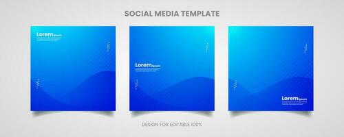 blå social media posta mall för företag presentationer vektor