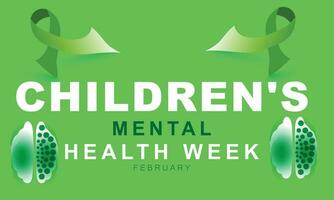 Kinder- mental Gesundheit Woche. Hintergrund, Banner, Karte, Poster, Vorlage. Vektor Illustration.