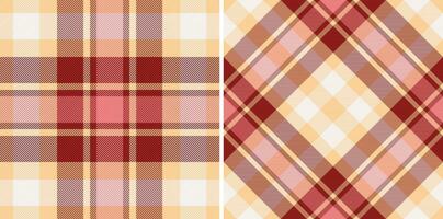 bakgrund textur sömlös av kolla upp tartan pläd med en vektor mönster tyg textil.