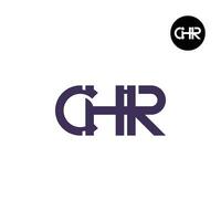 Brief Chr Monogramm Logo Design vektor