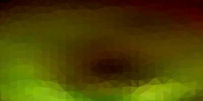 dunkelgrünes, gelbes Vektor-Poly-Dreieck-Layout. vektor