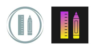 Vektorsymbol für Bleistift und Lineal vektor