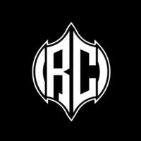 rc brev logotyp design. rc kreativ monogram initialer brev logotyp begrepp. rc unik modern platt abstrakt vektor brev logotyp design.