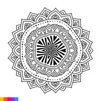 mandala konst för färg bok. rena dekorativ runda prydnad. orientalisk mönster, vektor illustration färg bok sida. cirkulär mönster i form av mandala för henna, mehndi, tatuering, dekoration.