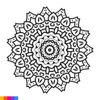 Mandala Kunst zum Färbung Buch. sauber dekorativ runden Ornament. orientalisch Muster, Vektor Illustration Färbung Buch Buchseite. kreisförmig Muster im bilden von Mandala zum Henna, mehndi, Tätowierung, Dekoration.