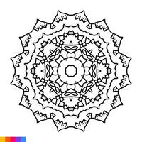 Mandala Kunst zum Färbung Buch. sauber dekorativ runden Ornament. orientalisch Muster, Vektor Illustration Färbung Buch Buchseite. kreisförmig Muster im bilden von Mandala zum Henna, mehndi, Tätowierung, Dekoration.