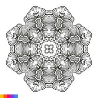 mandala konst för färg bok. rena dekorativ runda prydnad. orientalisk mönster, vektor illustration färg bok sida. cirkulär mönster i form av mandala för henna, mehndi, tatuering, dekoration.