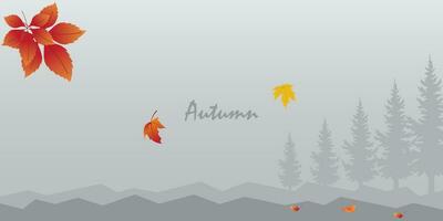 Hintergrund Design mit minimalistisch Farben mit ein Herbst Thema. vektor