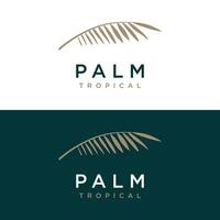 Prämie und Luxus Palme Blatt Sommer- tropisch Therapie botanisch Logo Vorlage Design. vektor