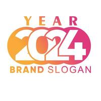 2024 Logo mit kreativ einzigartig Element Vektor Prämie