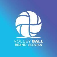 Volley Ball Logo mit kreativ einzigartig Design Prämie Vektor