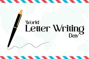 värld brev skrivning dag vektor
