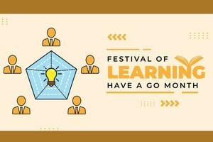 Festival von Lernen haben ein gehen Monat vektor