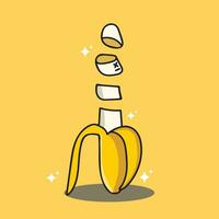 Banane Vektor, Banane Symbol, Banane eben Design vektor