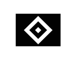hamburgare sv klubb logotyp symbol svart fotboll bundesliga Tyskland abstrakt design vektor illustration