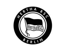 hertha berlin logotyp klubb symbol svart fotboll bundesliga Tyskland abstrakt design vektor illustration