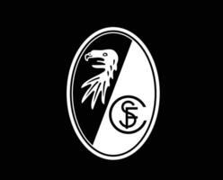 sc Freiburg klubb logotyp symbol fotboll bundesliga Tyskland abstrakt design vektor illustration med svart bakgrund