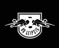 Leipzig Verein Logo Symbol Weiß Fußball Bundesliga Deutschland abstrakt Design Vektor Illustration mit schwarz Hintergrund