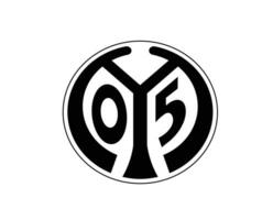 mainz 05 klubb symbol logotyp svart fotboll bundesliga Tyskland abstrakt design vektor illustration