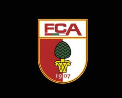 Augsburg klubb logotyp symbol fotboll bundesliga Tyskland abstrakt design vektor illustration med svart bakgrund