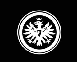 eintracht Frankfurt Verein Logo Symbol Weiß Fußball Bundesliga Deutschland abstrakt Design Vektor Illustration mit schwarz Hintergrund