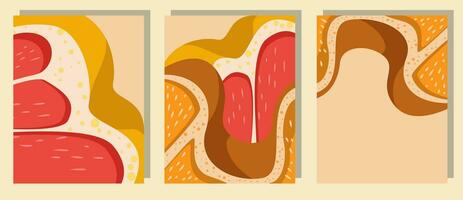 vektor bild av ett abstrakt bakgrund med stiliserade skära citrus- frukter.