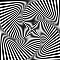 svartvit hypnotisk bakgrund. vektor illustration