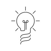 einfach Lampe Symbol. minimal, dünn und sauber. benutzt zum Logo, Zeichen, Netz, Handy, Mobiltelefon und Infografik vektor