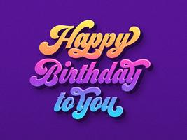 Grattis på födelsedagen till dig Typografi vektor