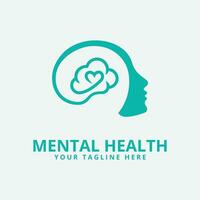 mental Gesundheit Logo Vektor Illustration Design