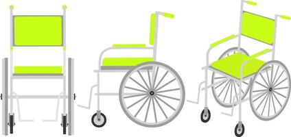 vektor illustration av rullstol för Inaktiverad människor isolerat på vit bakgrund