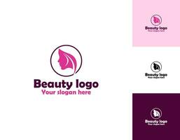 vektor bild. logotyp för företag i de industri av skönhet, hälsa, personlig hygien. skön bild av en kvinna ansikte. linjär stiliserade bild. logotyp av en skönhet salong, hälsa industri, smink konstnär.