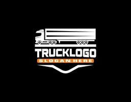 logistisk lastbil logotyp design trailer vektor transport uttrycka frakt leverans företag mall