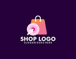 Online-Shop-Logo-Designs-Vorlage, Satz von Vektorillustrationen, vektor