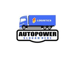 en mall av lastbil logotyp, frakt logotyp, leverans frakt lastbilar, logistisk logotyp vektor