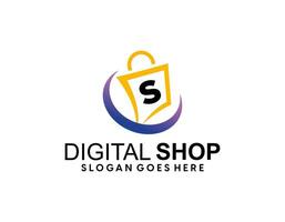 online butik logotyp mall design vektor