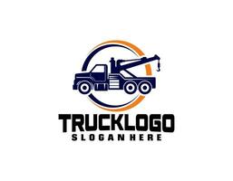 Abschleppen LKW mit Emblem Logo Design vektor