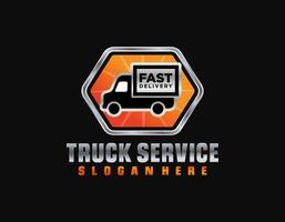 LKW Silhouette abstrakt Logo Vorlage Vektor geeignet zum logistisch oder Automobil LKW Bedienung Unternehmen