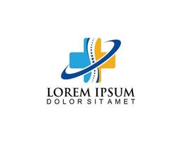 korsa plus medicinsk logotyp ikon design mall element vektor