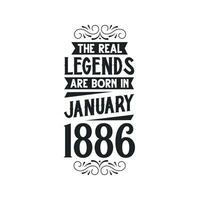 geboren im Januar 1886 retro Jahrgang Geburtstag, echt Legende sind geboren im Januar 1886 vektor