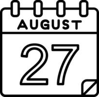 27 August Linie Symbol vektor