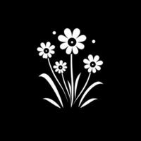 blommor - minimalistisk och platt logotyp - vektor illustration